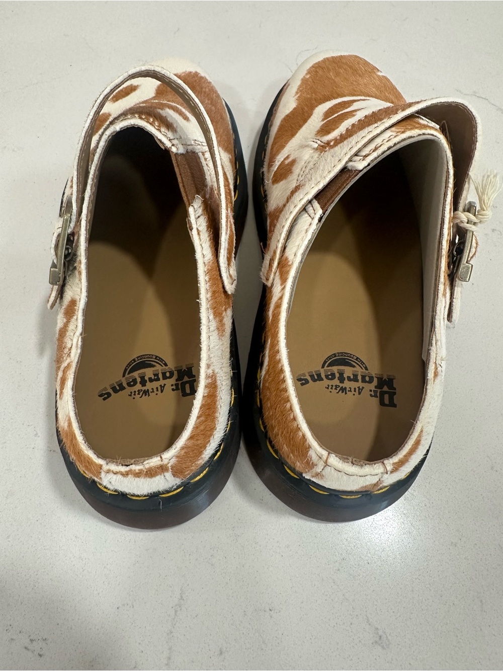 Dr. Martens Isham Jersey Cow Print Slingback Mules Size 9W - Picture 7 of 7